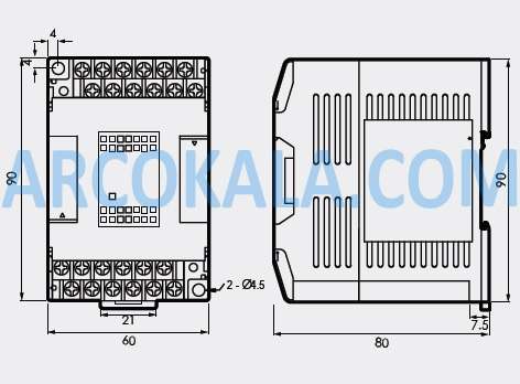 ابعاد ماژول توسعه فتک FBS-16XYT