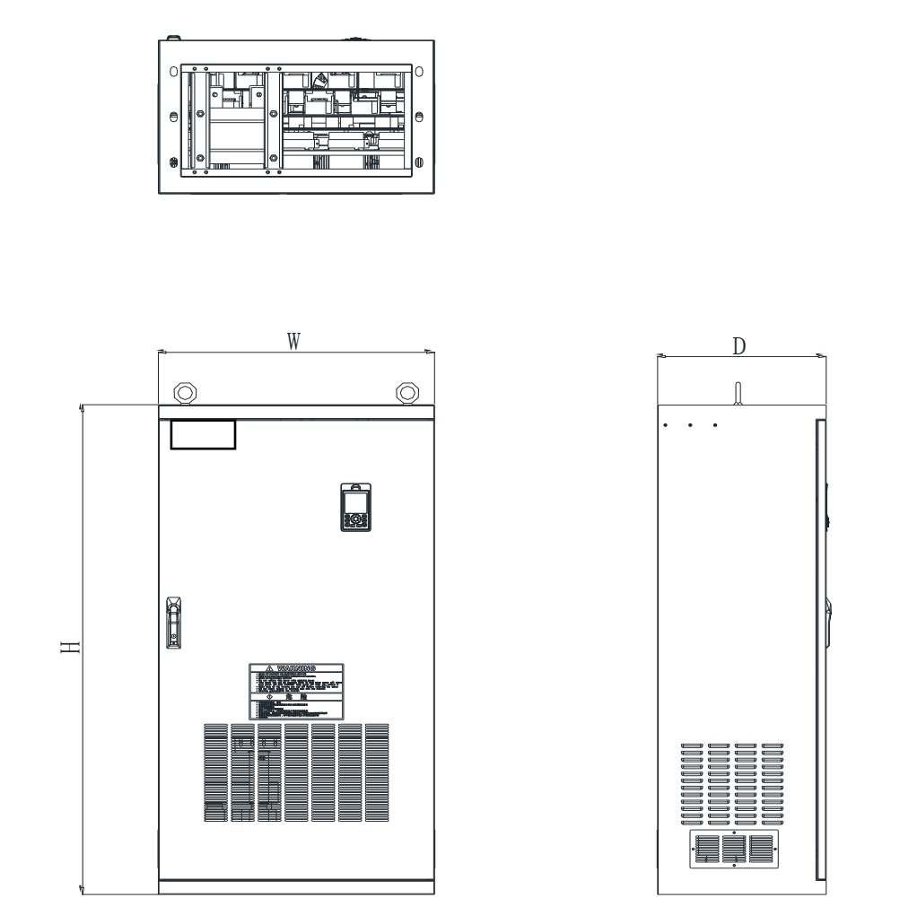 ابعاد اینورتر from 285KW to 315KW